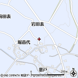 秋田県由利本荘市矢島町立石岩田表11-2周辺の地図