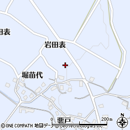 秋田県由利本荘市矢島町立石岩田表17周辺の地図
