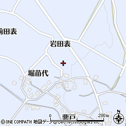 秋田県由利本荘市矢島町立石岩田表11周辺の地図