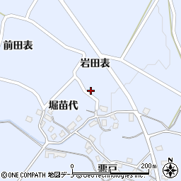 秋田県由利本荘市矢島町立石岩田表12周辺の地図