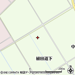 秋田県横手市十文字町上鍋倉植田道下周辺の地図