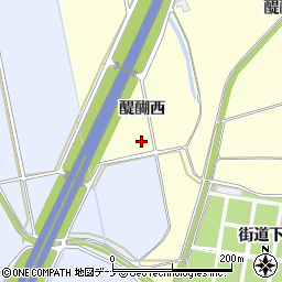 秋田県横手市平鹿町醍醐醍醐西周辺の地図