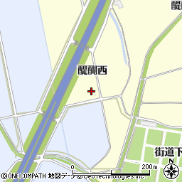 秋田県横手市平鹿町醍醐（醍醐西）周辺の地図