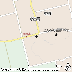 秋田県にかほ市中三地大日堂周辺の地図