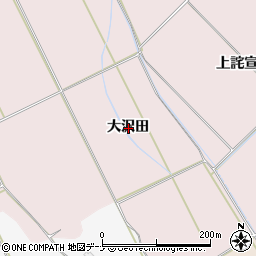 秋田県横手市平鹿町下鍋倉大沢田周辺の地図