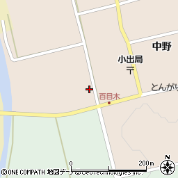 秋田県にかほ市中三地中ノ庭周辺の地図