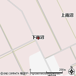 秋田県横手市平鹿町下鍋倉下雨沼周辺の地図