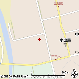 秋田県にかほ市中三地中村周辺の地図