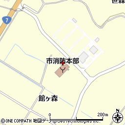秋田県にかほ市金浦館森周辺の地図