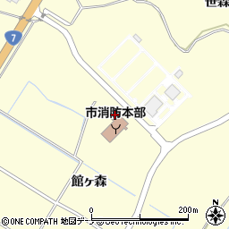 秋田県にかほ市金浦（館森）周辺の地図