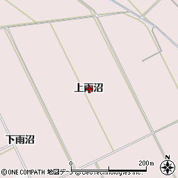 秋田県横手市平鹿町下鍋倉上雨沼周辺の地図