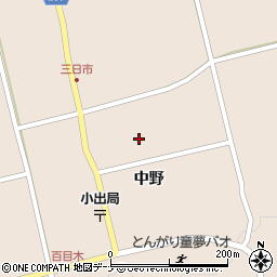 秋田県にかほ市中三地堀ノ内周辺の地図