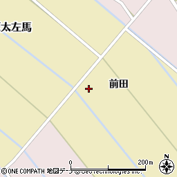 秋田県横手市十文字町源太左馬前田周辺の地図