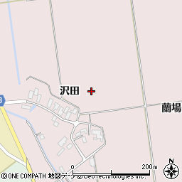 秋田県横手市十文字町木下沢田周辺の地図