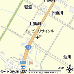 秋田県横手市平鹿町醍醐（上油川）周辺の地図
