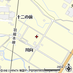 秋田県にかほ市金浦川向36周辺の地図