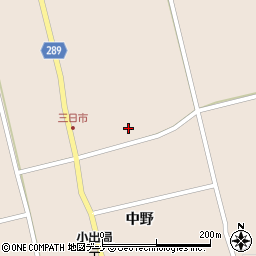 秋田県にかほ市中三地中ノ堀周辺の地図