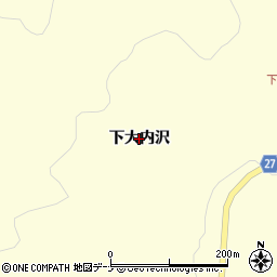 岩手県奥州市江刺米里（下大内沢）周辺の地図
