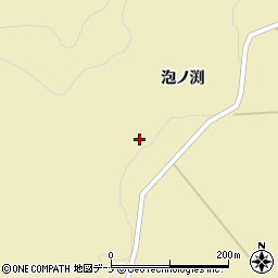 秋田県由利本荘市東由利黒渕泡ノ渕65-5周辺の地図