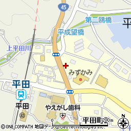 ＥＮＥＯＳらくらくセルフ丸新平田ＳＳ周辺の地図