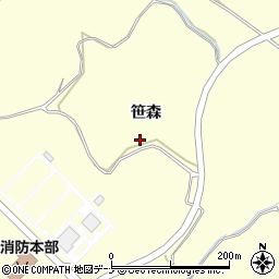 秋田県にかほ市金浦笹森周辺の地図