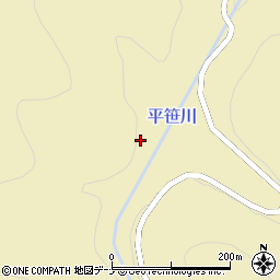 平笹川周辺の地図