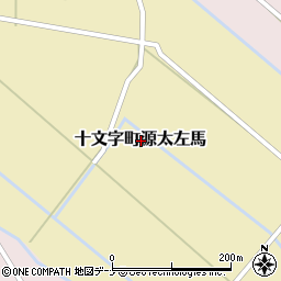 秋田県横手市十文字町源太左馬周辺の地図