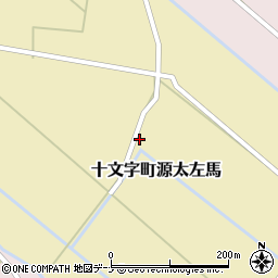 秋田県横手市十文字町源太左馬前田156周辺の地図