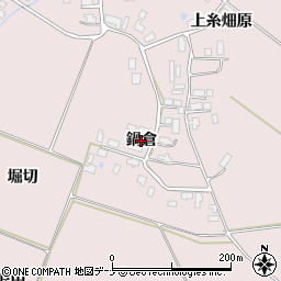 秋田県横手市平鹿町下鍋倉（鍋倉）周辺の地図