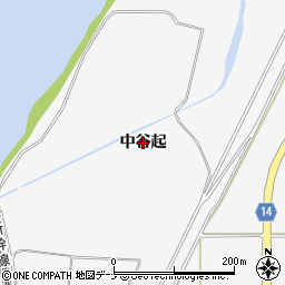 岩手県北上市稲瀬町（中谷起）周辺の地図
