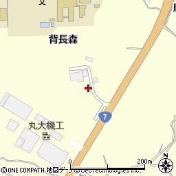秋田県にかほ市金浦背長森15周辺の地図