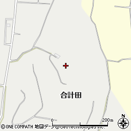 秋田県横手市十文字町十五野新田（合計田）周辺の地図