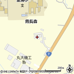 秋田県にかほ市金浦背長森27周辺の地図