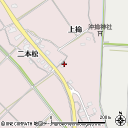 秋田県横手市平鹿町下鍋倉上掵周辺の地図