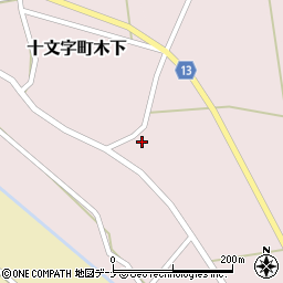 秋田県横手市十文字町木下一本柳周辺の地図