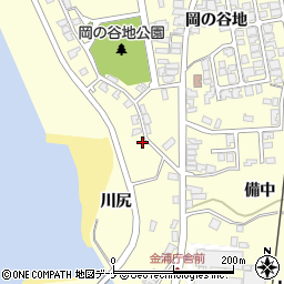 秋田県にかほ市金浦川尻42-4周辺の地図