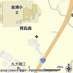 秋田県にかほ市金浦背長森20周辺の地図