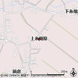 秋田県横手市平鹿町下鍋倉上糸畑原周辺の地図