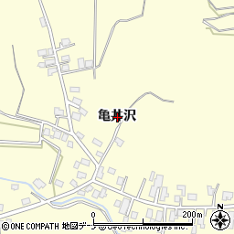 秋田県横手市平鹿町醍醐（亀井沢）周辺の地図