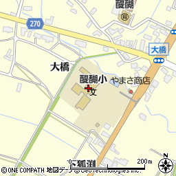 横手市立醍醐小学校周辺の地図