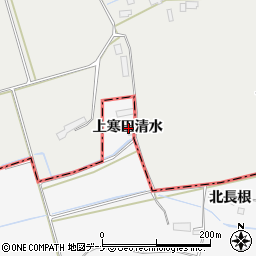 岩手県胆沢郡金ケ崎町六原上寒田清水周辺の地図