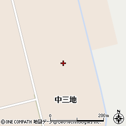 秋田県にかほ市中三地丸ノ内周辺の地図