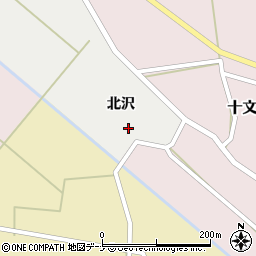 秋田県横手市平鹿町樽見内北沢周辺の地図