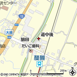 秋田県横手市平鹿町醍醐道中後28-4周辺の地図