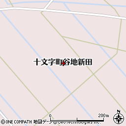 秋田県横手市十文字町谷地新田周辺の地図