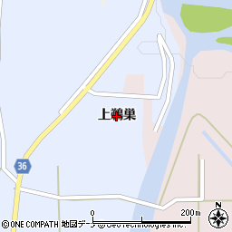 秋田県羽後町（雄勝郡）新町（上鵜巣）周辺の地図