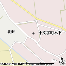 秋田県横手市十文字町木下3周辺の地図