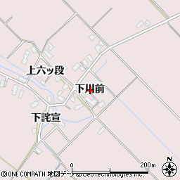 秋田県横手市平鹿町下鍋倉下川前周辺の地図