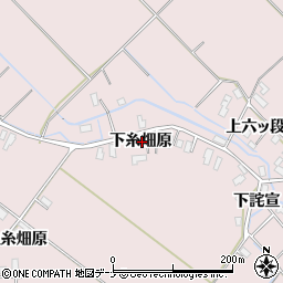 秋田県横手市平鹿町下鍋倉下糸畑原周辺の地図