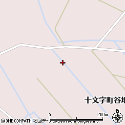 秋田県横手市十文字町谷地新田稲荷谷地周辺の地図